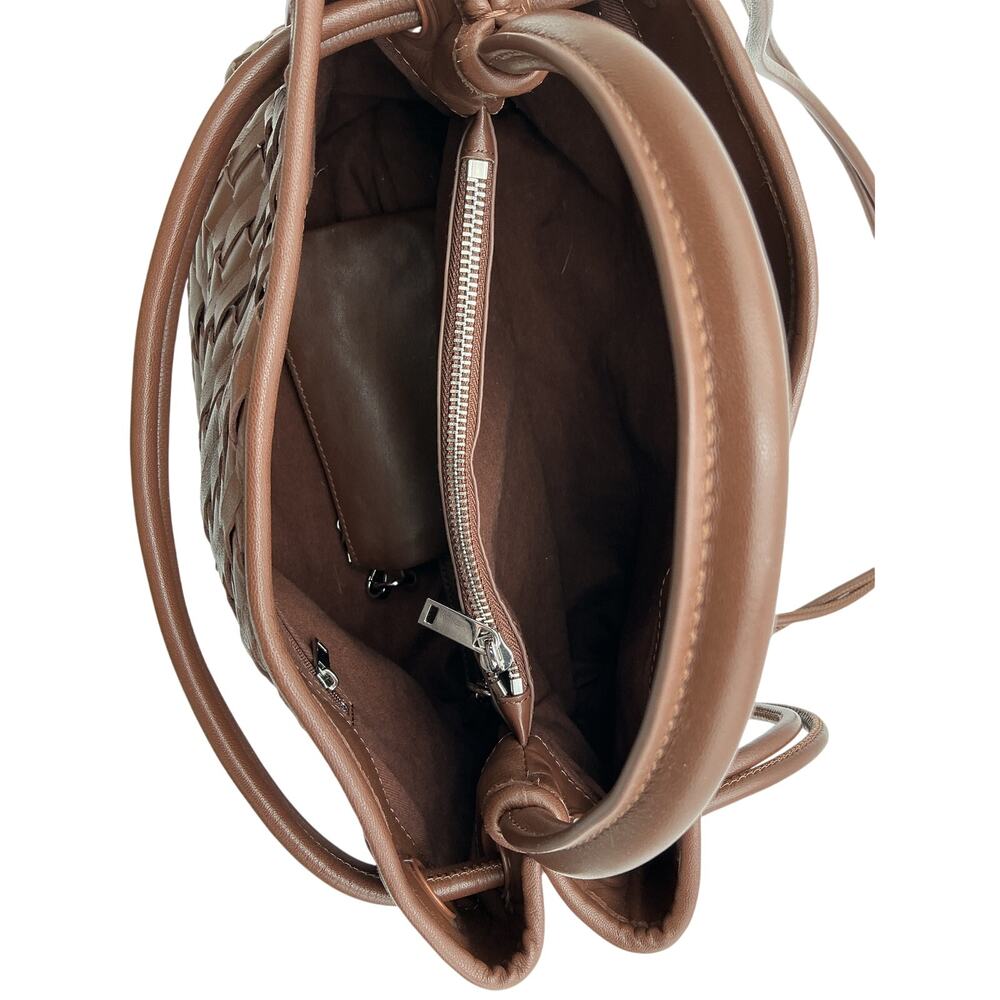 Walter Baker Woven Brown Hazel Top Handle Bag - Picture 4 of 6